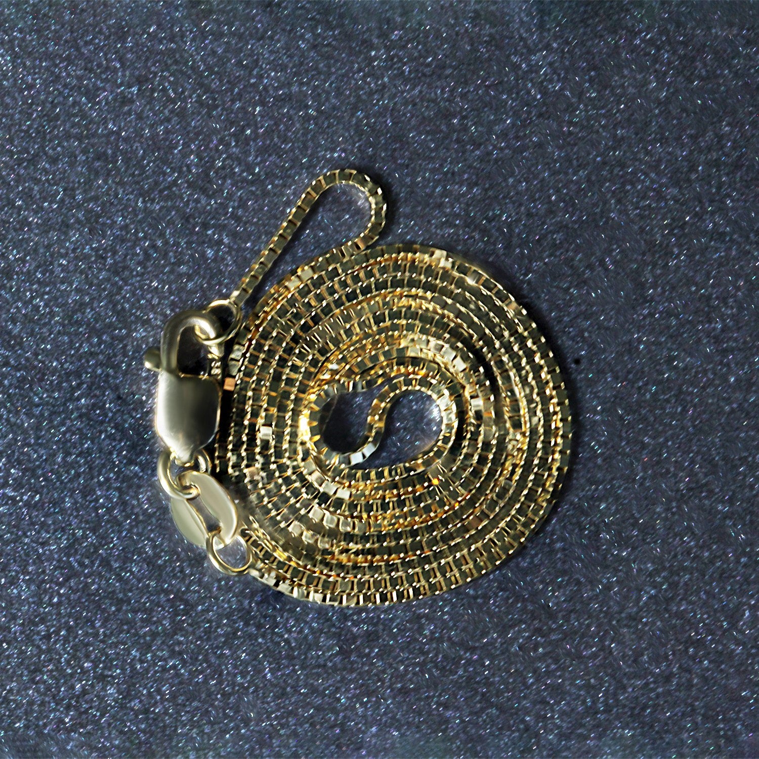 18k Yellow Gold Box Chain 0.8mm (0.78 mm)