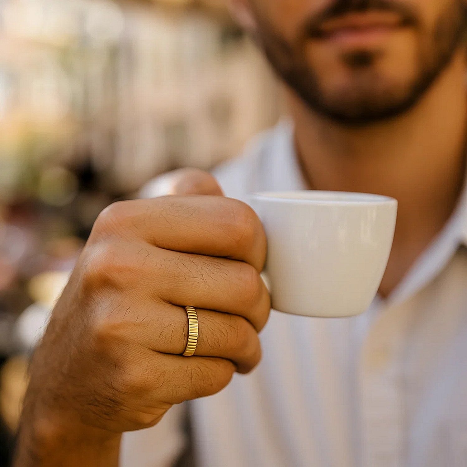 Graduated Ridge Ring in 14K Yellow Gold (1.80 mm)