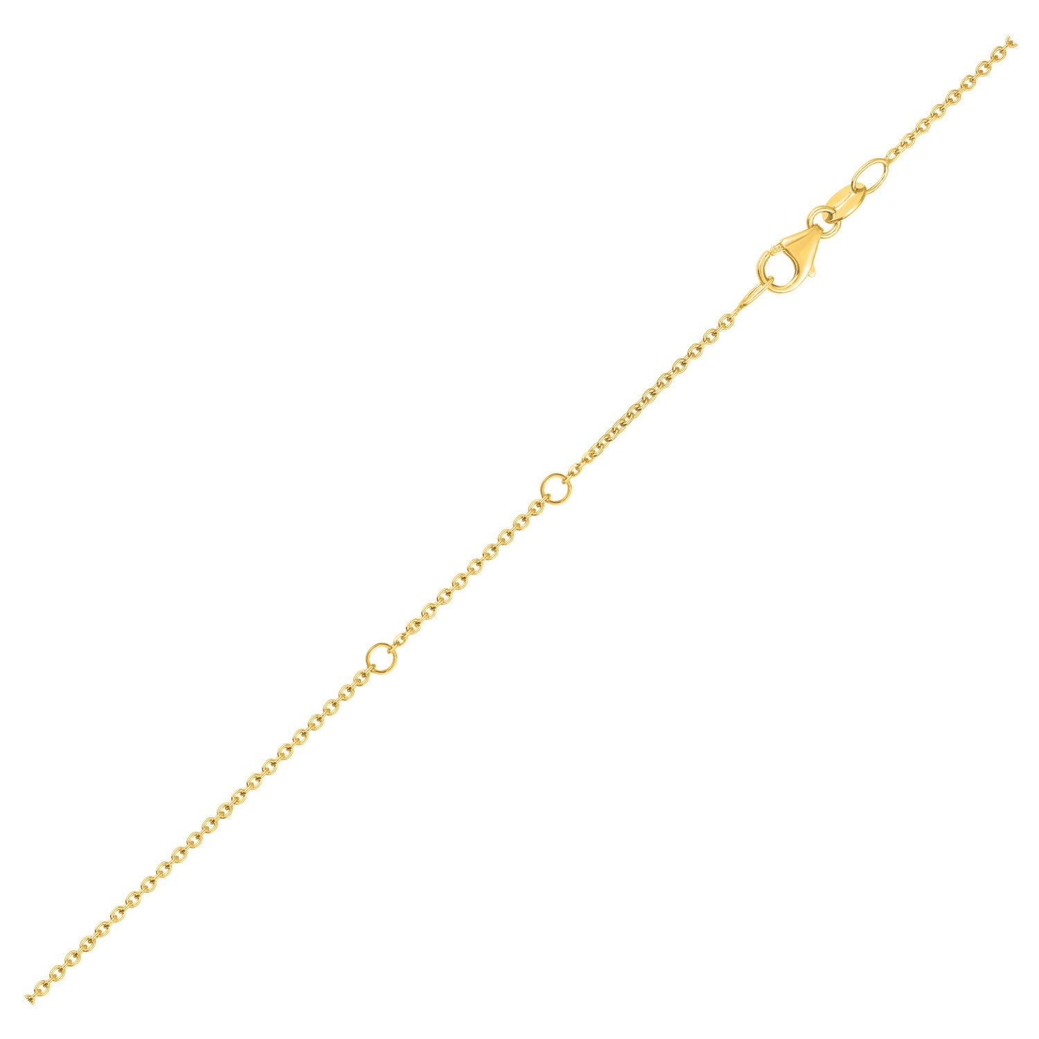 18K Yellow Gold Double Extendable Cable Chain (1.30 mm)