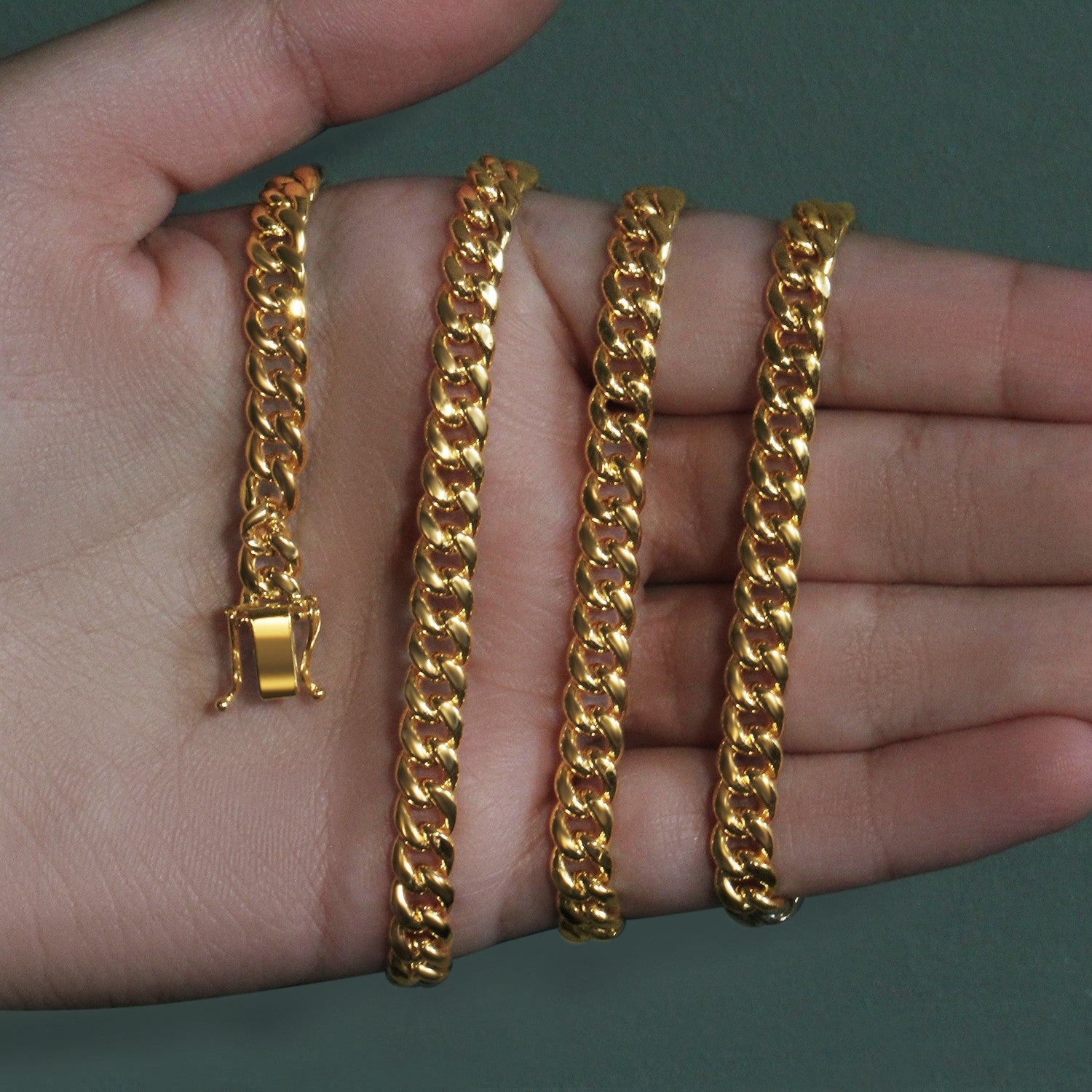10k Yellow Gold Semi Solid Miami Cuban Chain (6.10 mm)