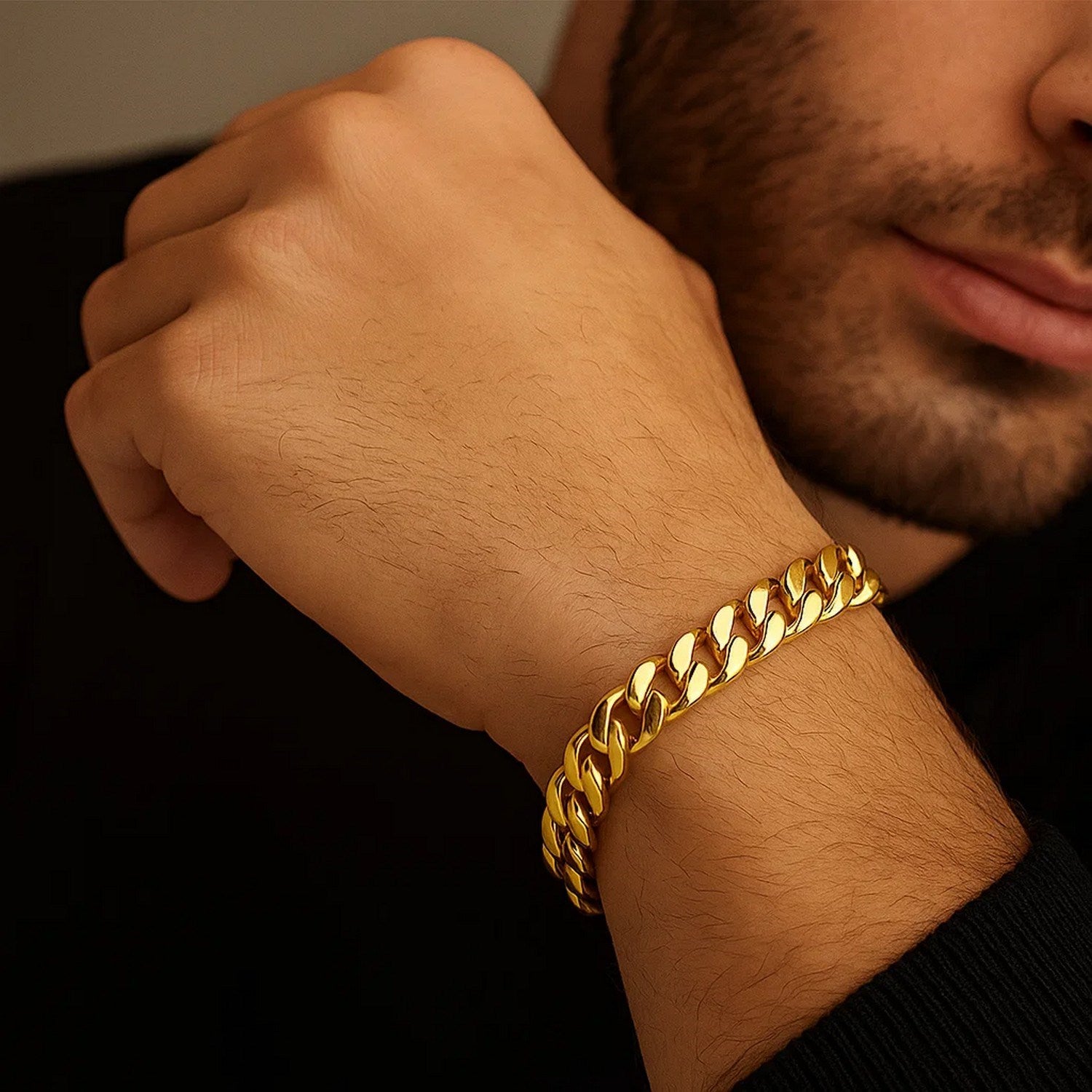 14k Yellow Gold Classic Miami Cuban Bracelet (10.10 mm)