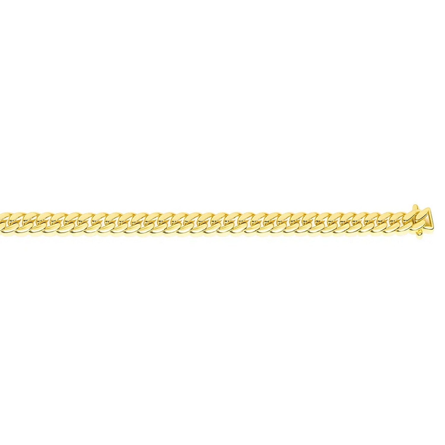 14k Yellow Gold Classic Miami Cuban Solid Bracelet (6.10 mm)