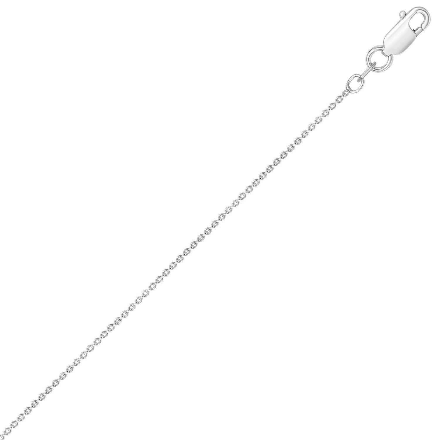 Sterling Silver Rhodium Plated Round Cable Chain (1.50 mm)