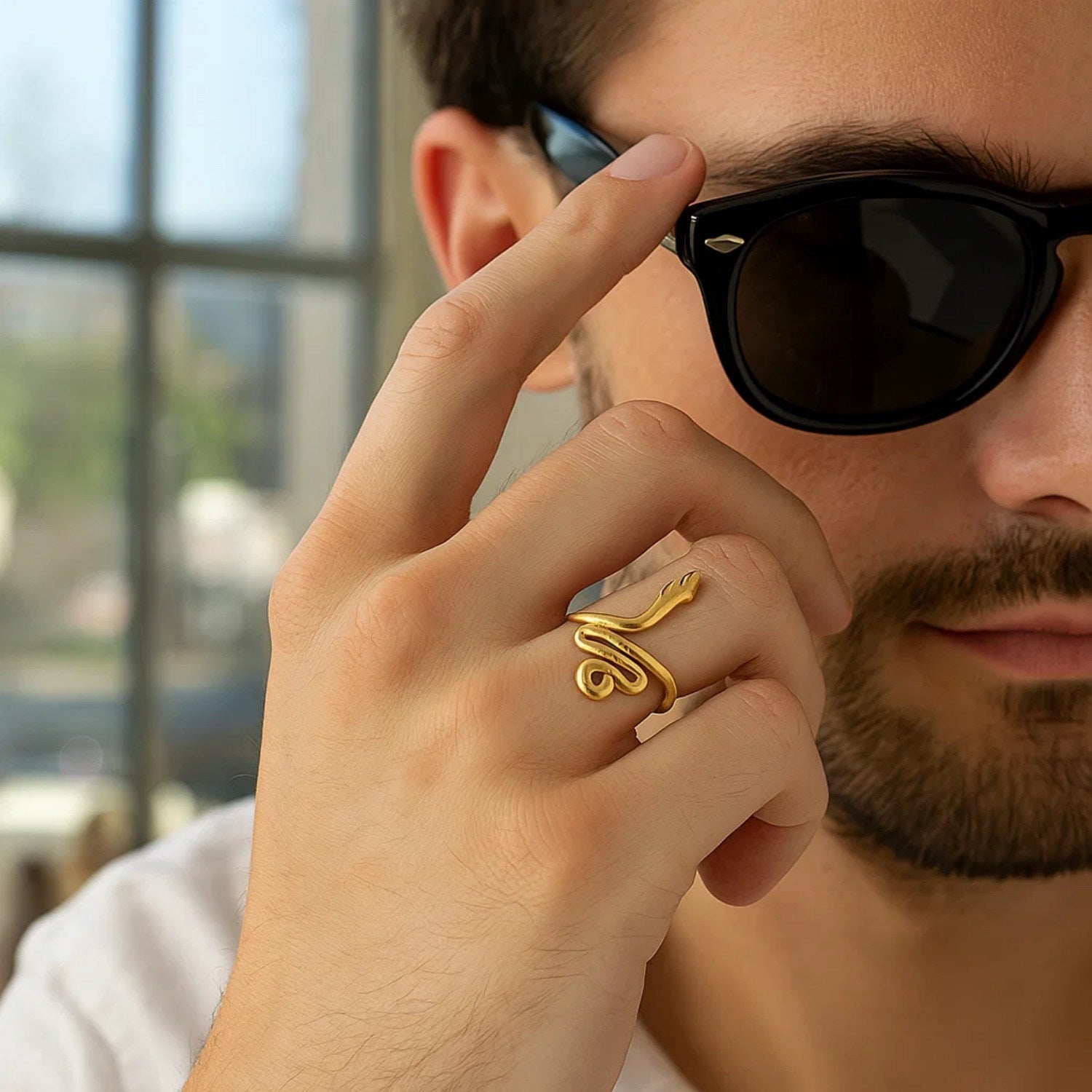 Snake Ring in 14K Yellow Gold (2.00 mm)