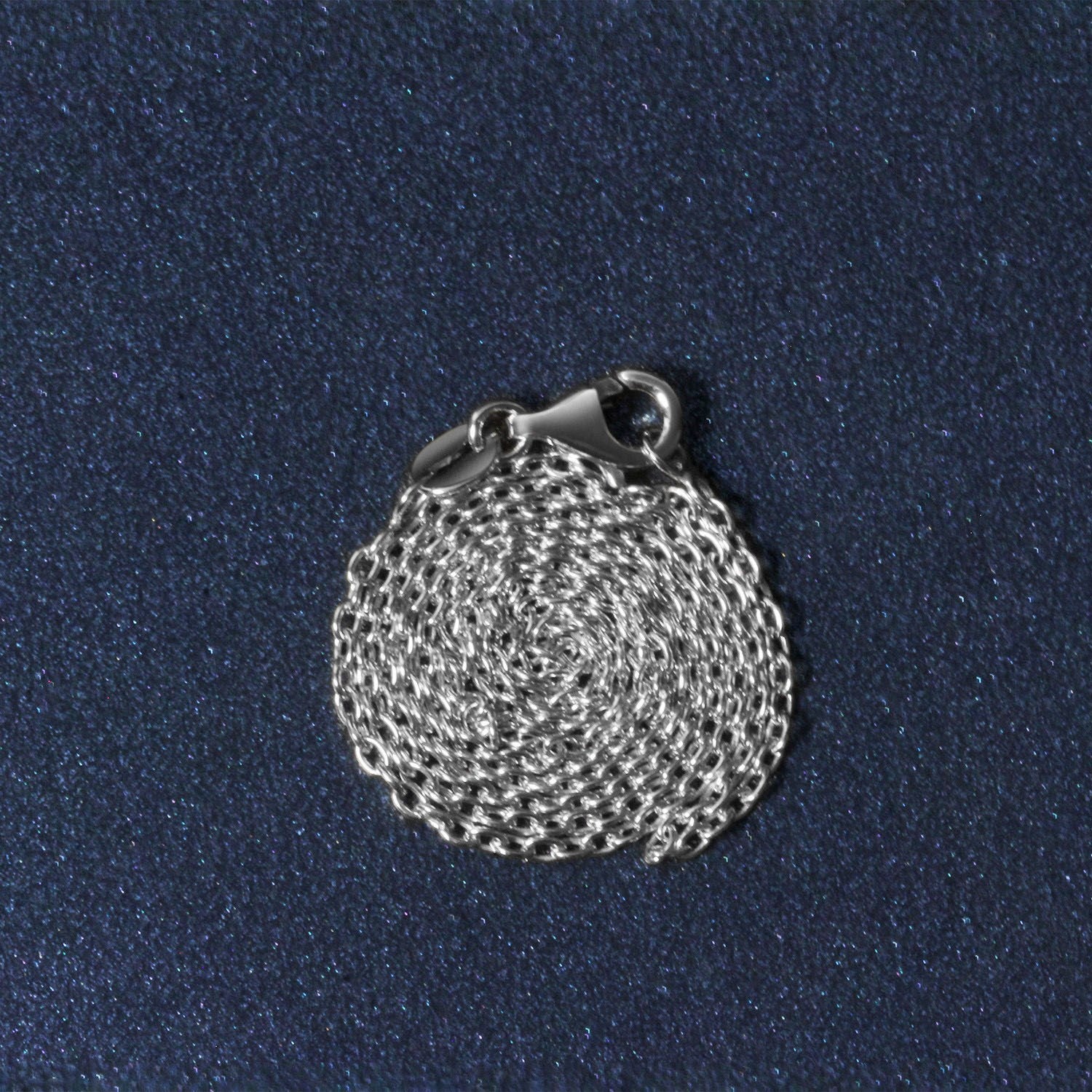 18k White Gold Round Cable Chain (1.50 mm)