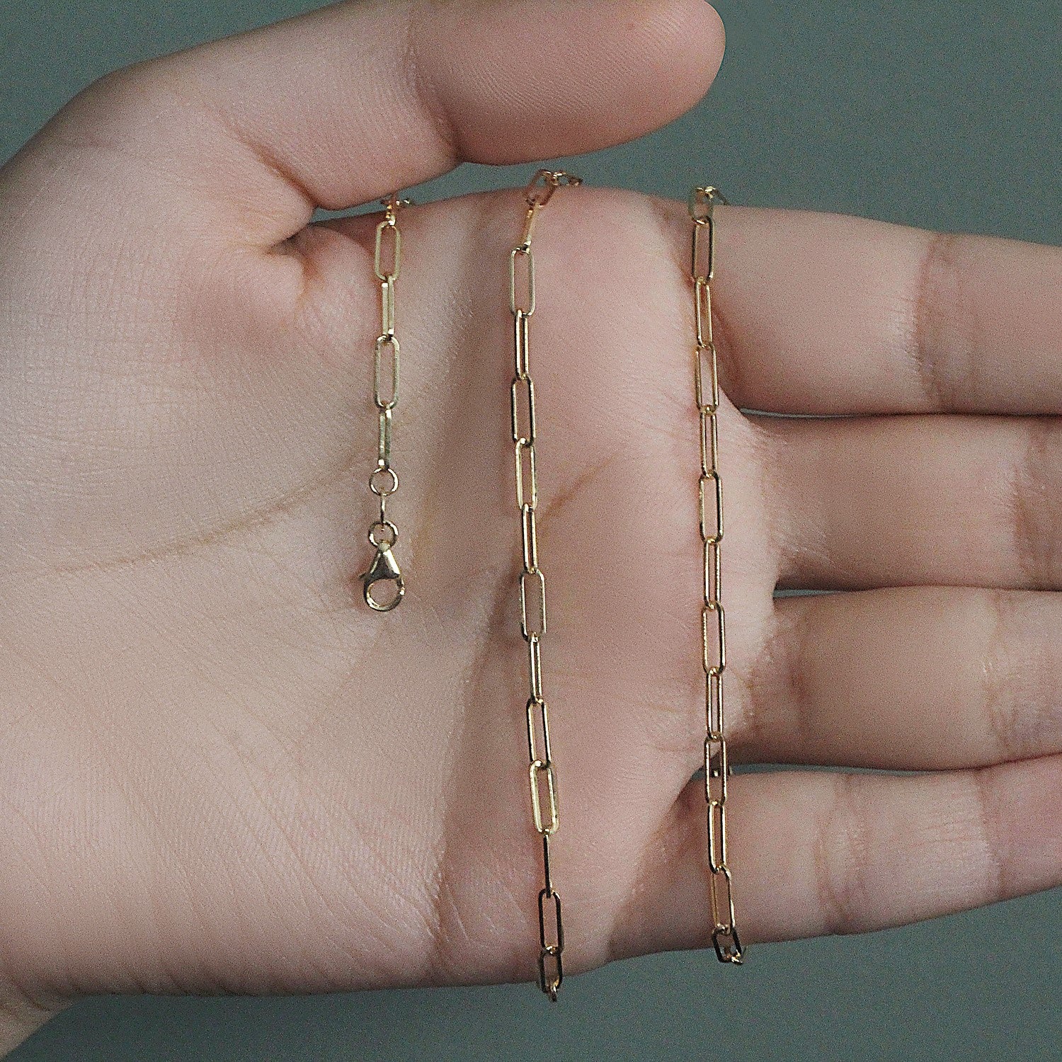 18K Yellow Gold Paperclip Chain (2.50 mm)