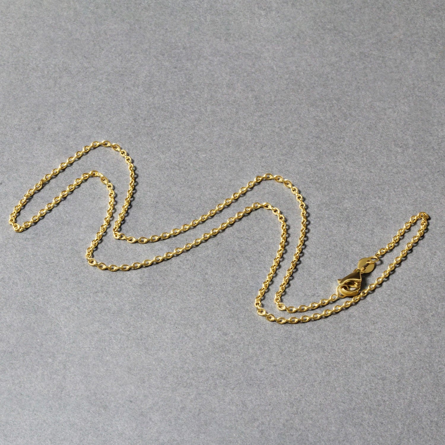18k Yellow Gold Round Cable Link Chain (1.50 mm)