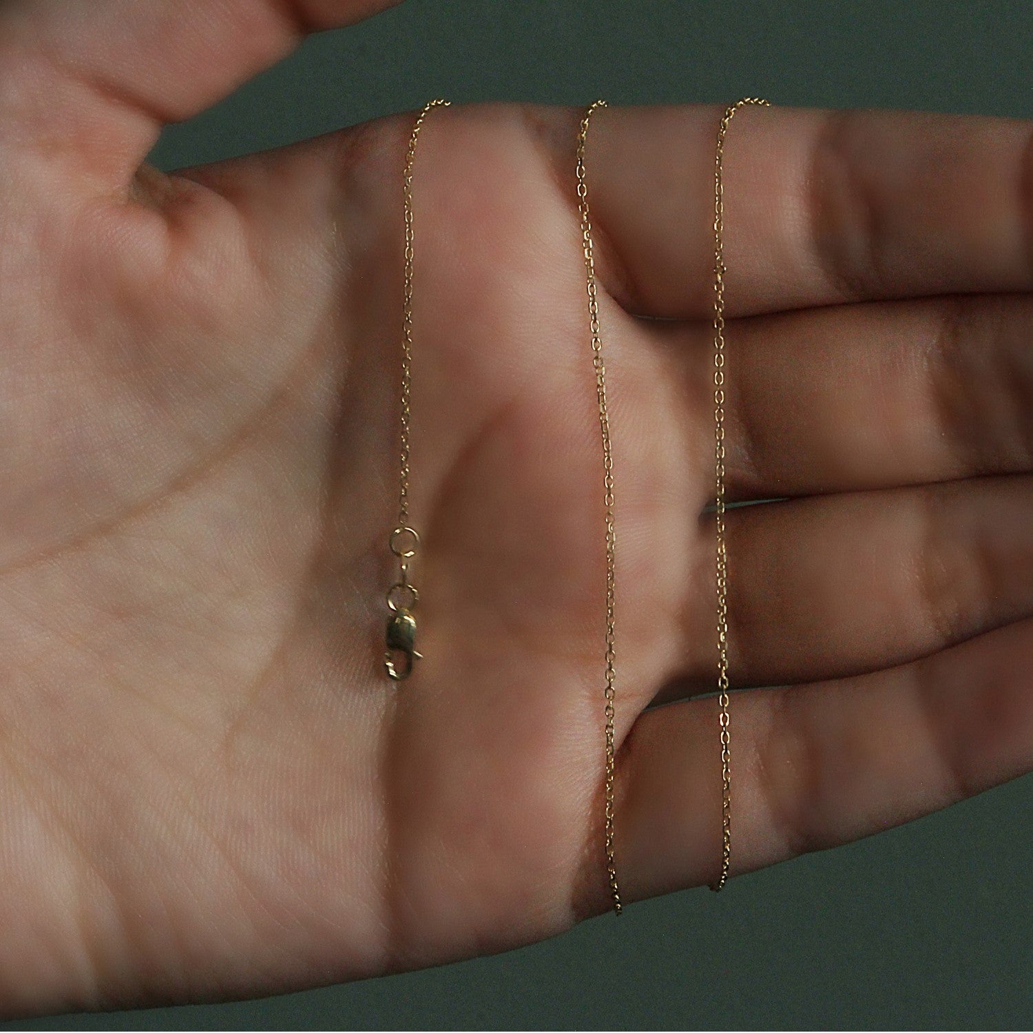 18k Yellow Gold Diamond Cut Cable Link Chain (0.80 mm)