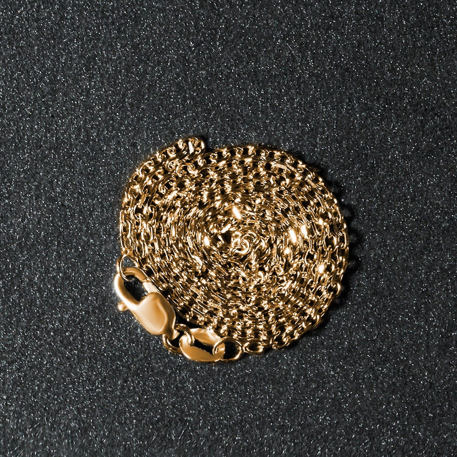 18k Yellow Gold Diamond Cut Cable Link Chain (1.50 mm)