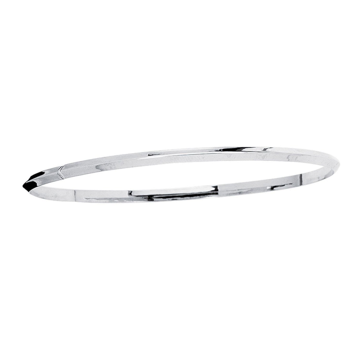 14K White Gold Knife Edge Bangle