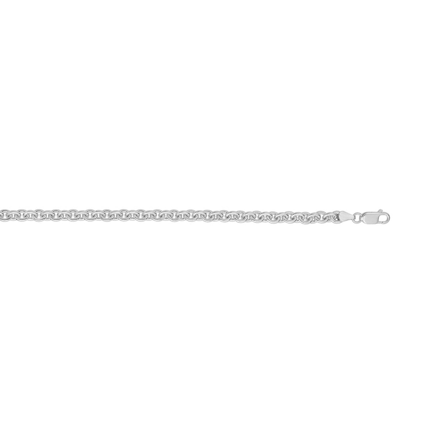 Sterling Silver Rhodium Plated Rolo Chain (5.70 mm)