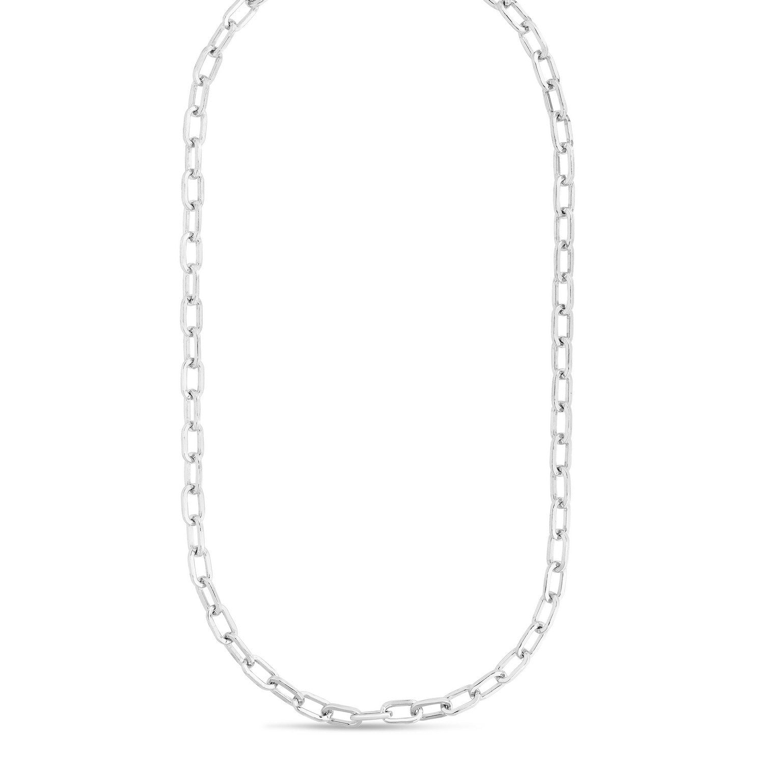 Sterling Silver Squared Paperclip Chain (10.20 mm)