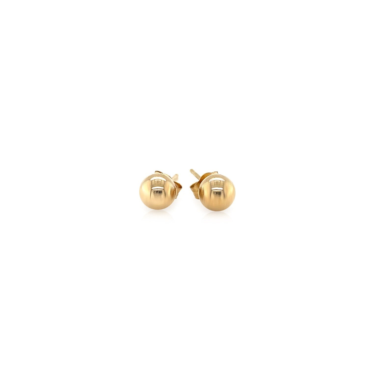 10k Yellow Gold Round Stud Earrings (5mm)
