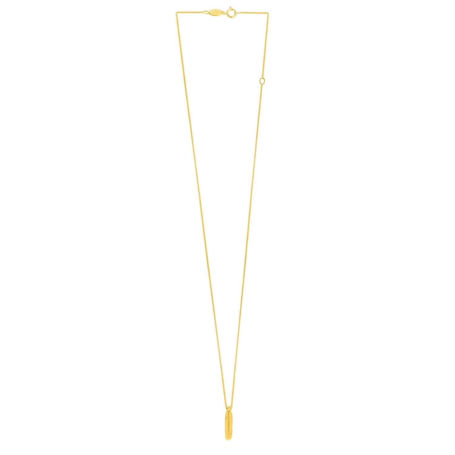 14K Yellow Gold Helium Initial I Pendant